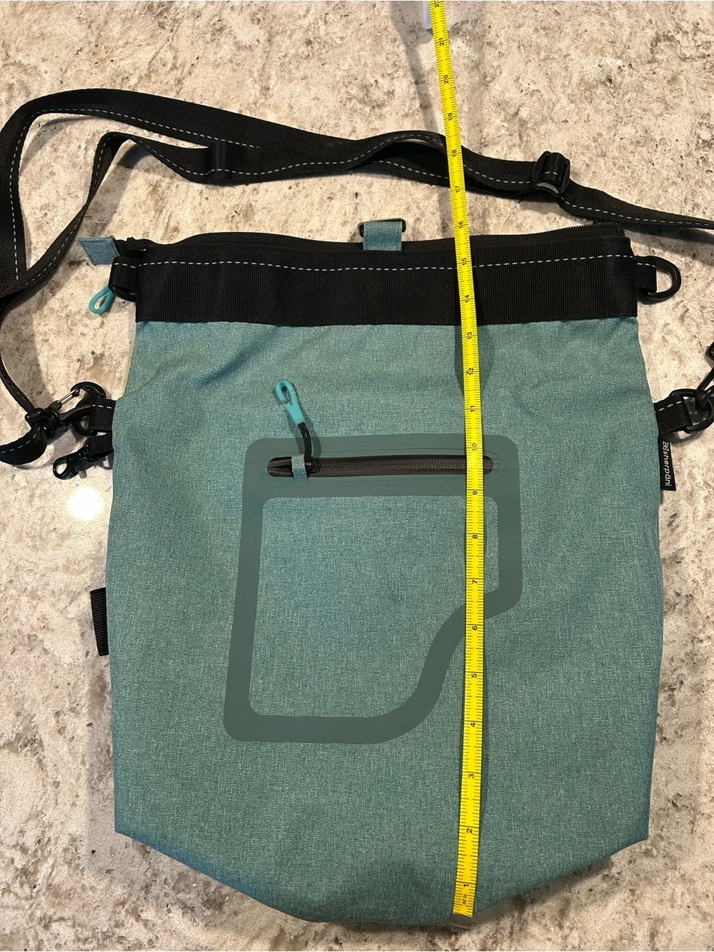 Sherpani Teal and Black Crossbody Messenger Bag